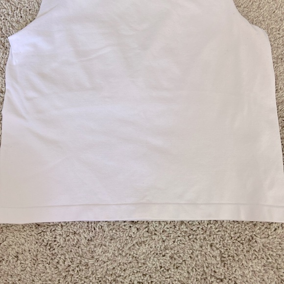 Dynamic • White High Scoop Neck Smooth Crop Tank - Picture 3 of 10